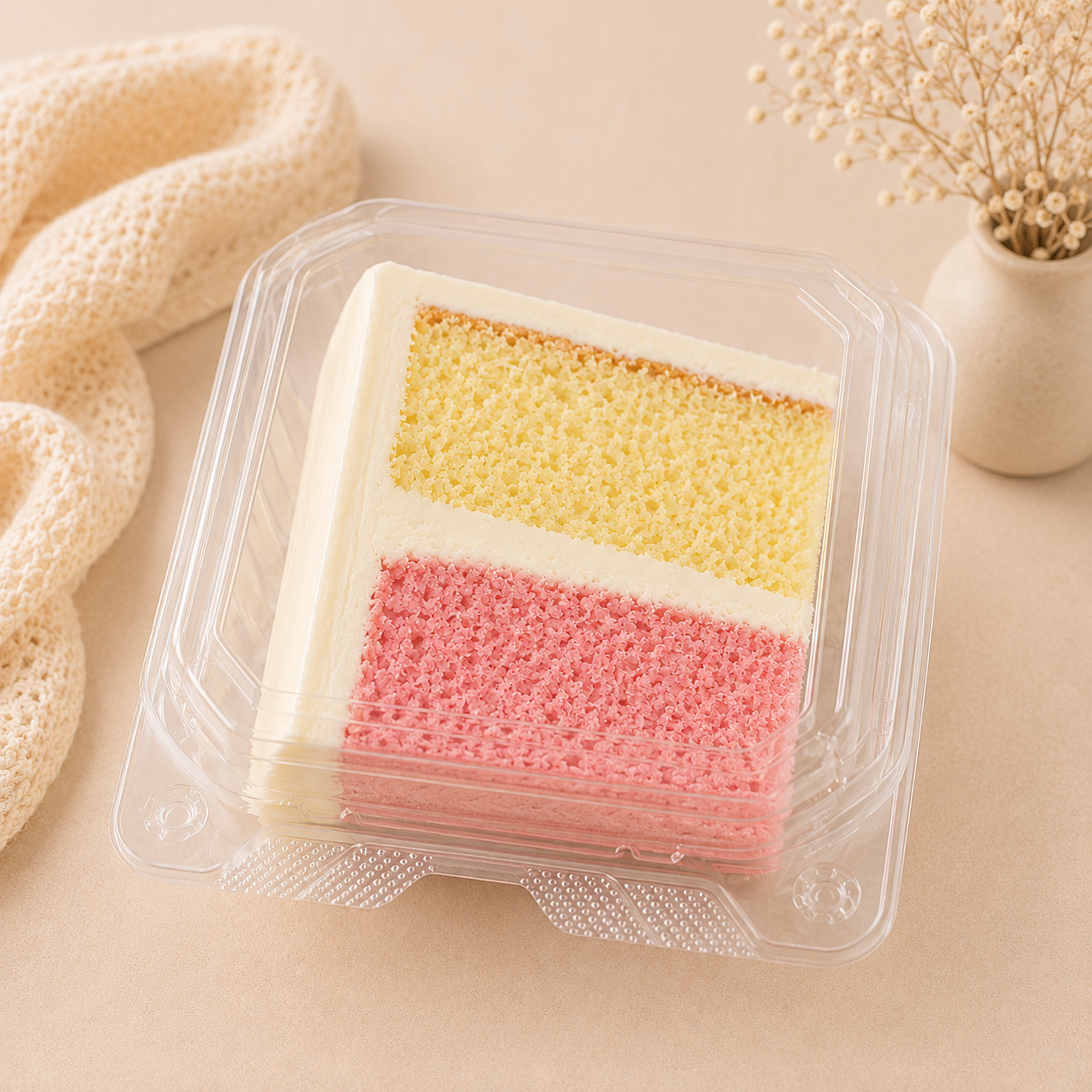 Strawberry Lemonade Cake Slice