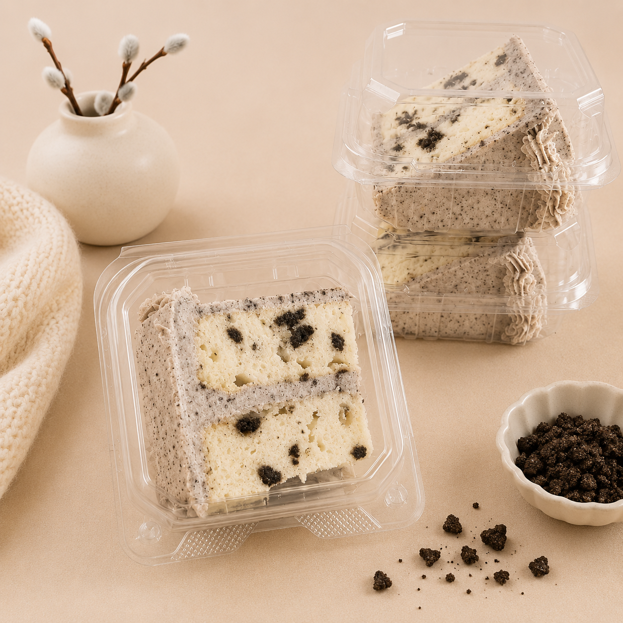 Cookie & Cream Cake Slice